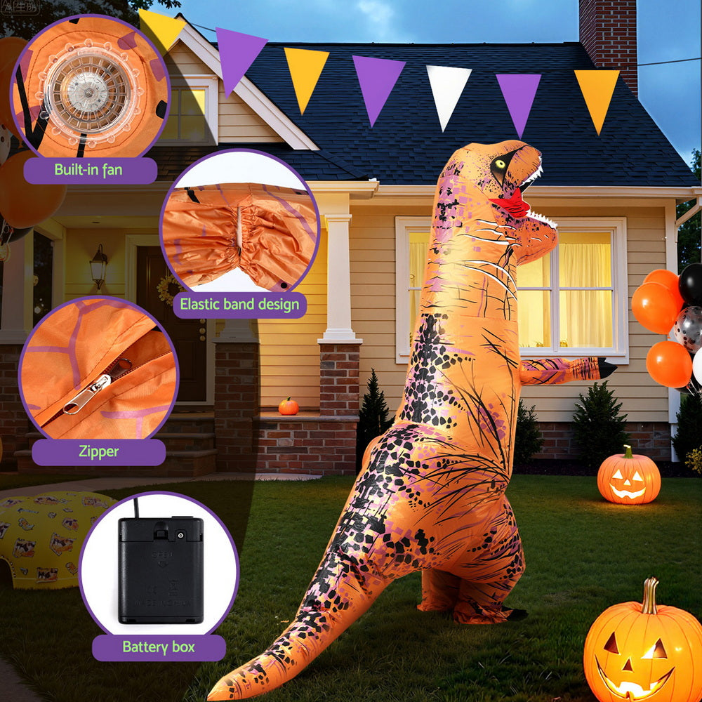 Inflatable Dinosaur Costume T-Rex Adult Suit Blow Up Party Fancy Dress Halloween Xmas Cosplay 5