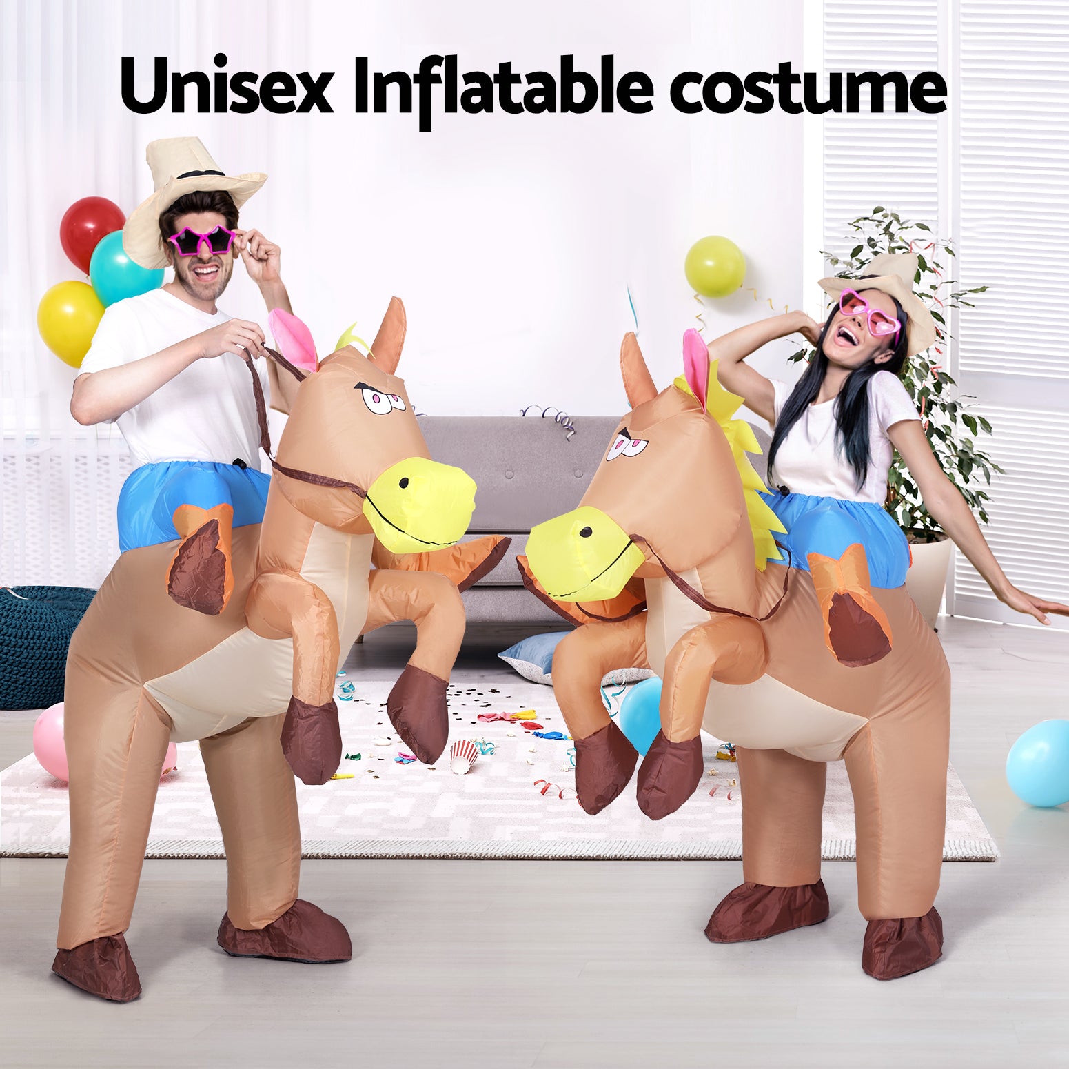 Inflatable Cowboy Costume Adult Suit Blow Up Party Fancy Dress Halloween Cosplay 6