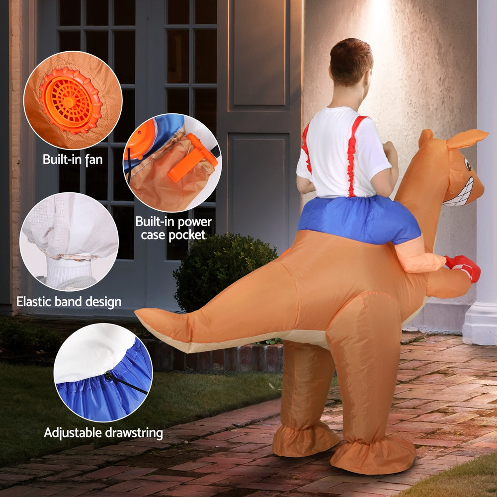 Inflatable Kangaroo Costume Adult Suit Blow Up Party Fancy Dress Halloween Cosplay 5