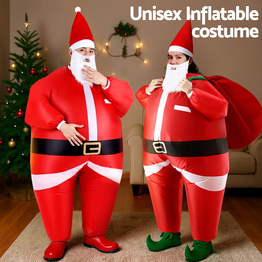 Inflatable Christmas Santa Claus Costume Adult Suit Blow Up Party Fancy Dress Xmas Cosplay 6