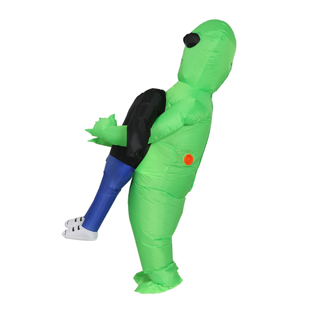 Inflatable Green Alien Costume Adult Suit Blow Up Party Fancy Dress Halloween Cosplay 4
