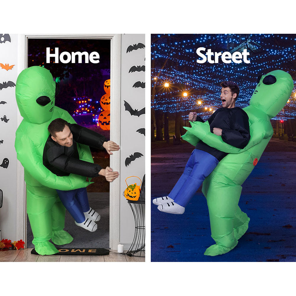 Inflatable Green Alien Costume Adult Suit Blow Up Party Fancy Dress Halloween Cosplay 6