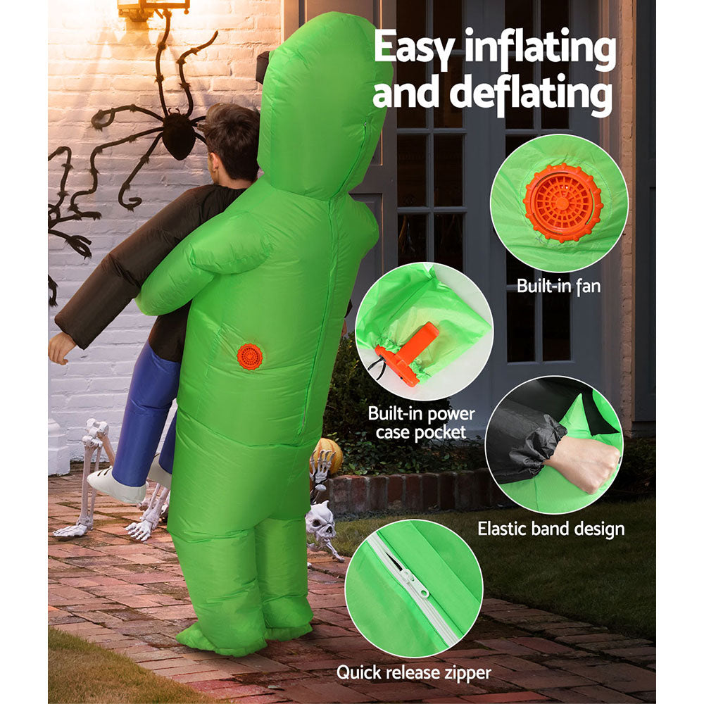 Inflatable Green Alien Costume Adult Suit Blow Up Party Fancy Dress Halloween Cosplay 7