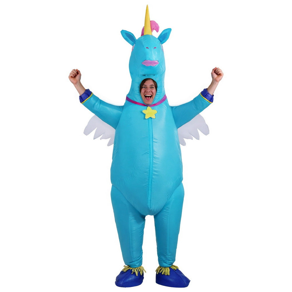 Inflatable Unicorn Costume Adult Suit Blow Up Party Fancy Dress Halloween Cosplay 3