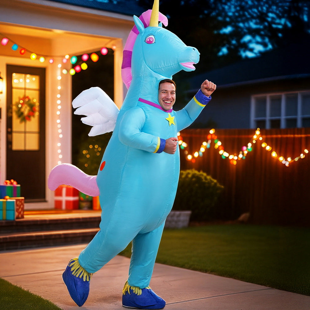 Inflatable Unicorn Costume Adult Suit Blow Up Party Fancy Dress Halloween Cosplay 7