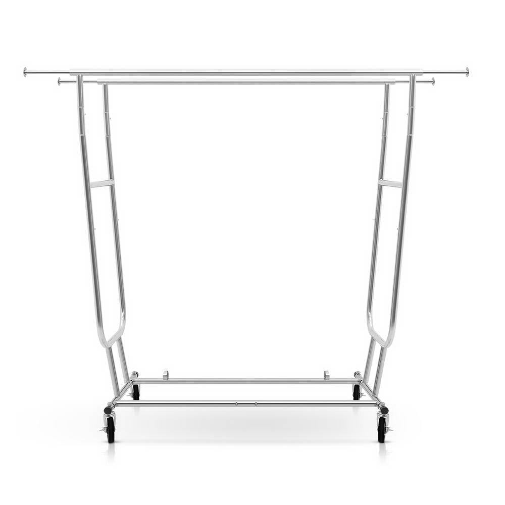 Artiss Clothes Rack Airer Double Rail Coat Stand Adjustable Hanger 3