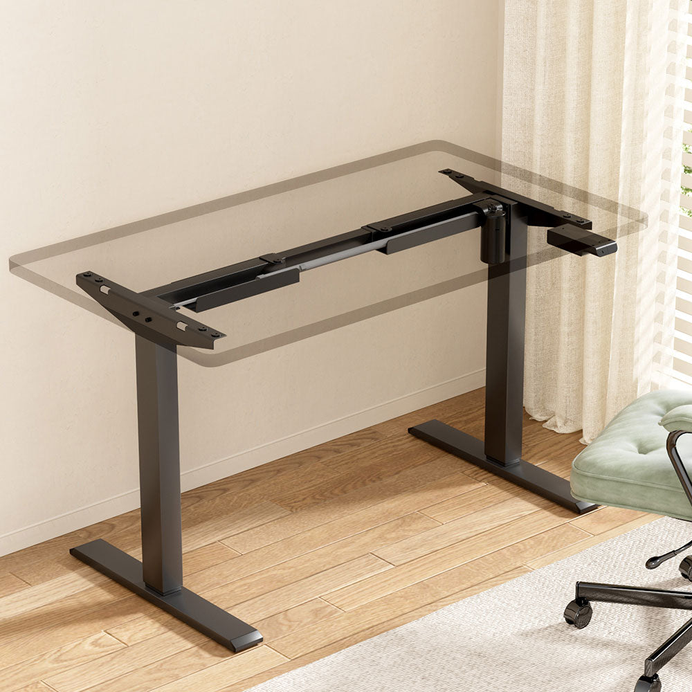 Artiss Electric Standing Desk Frame Only Height Adjustable 70KG Load Black 7