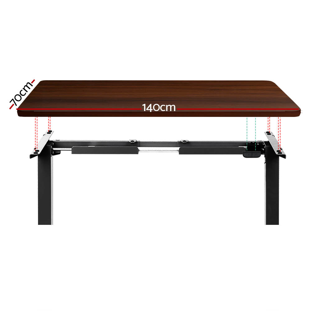 Artiss Standing Desk Motorised Walnut 140CM 3