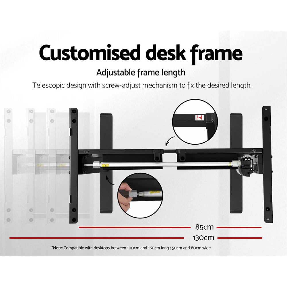 Artiss Standing Desk Motorised Walnut 140CM 5