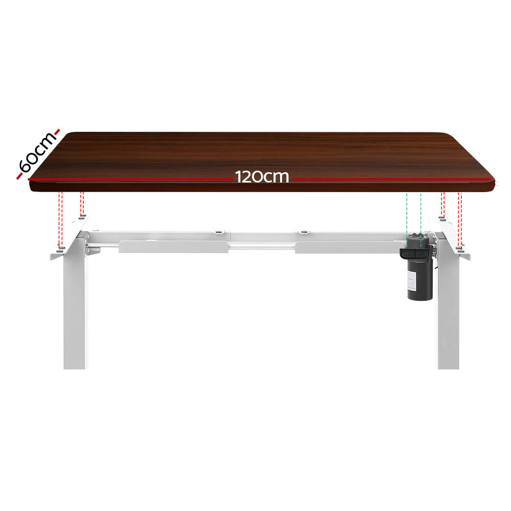 Artiss Standing Desk Motorised Sit Stand Desks Walnut 120CM 3