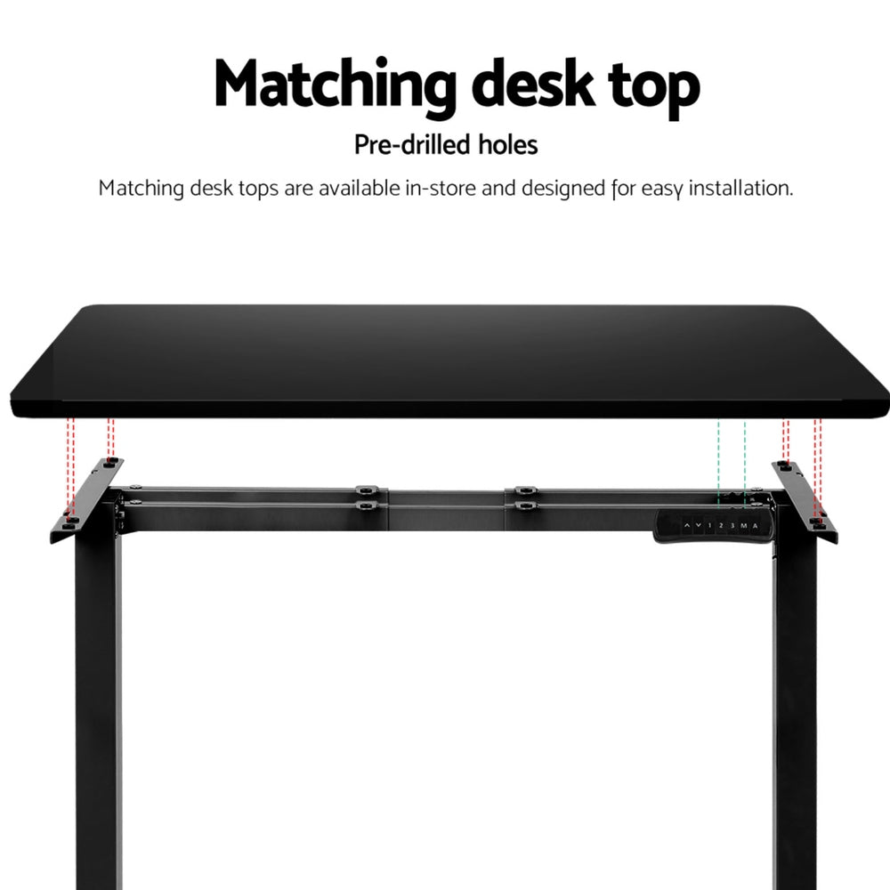 Artiss Standing Desk Frame Only Dual Motor Motorised Black 6