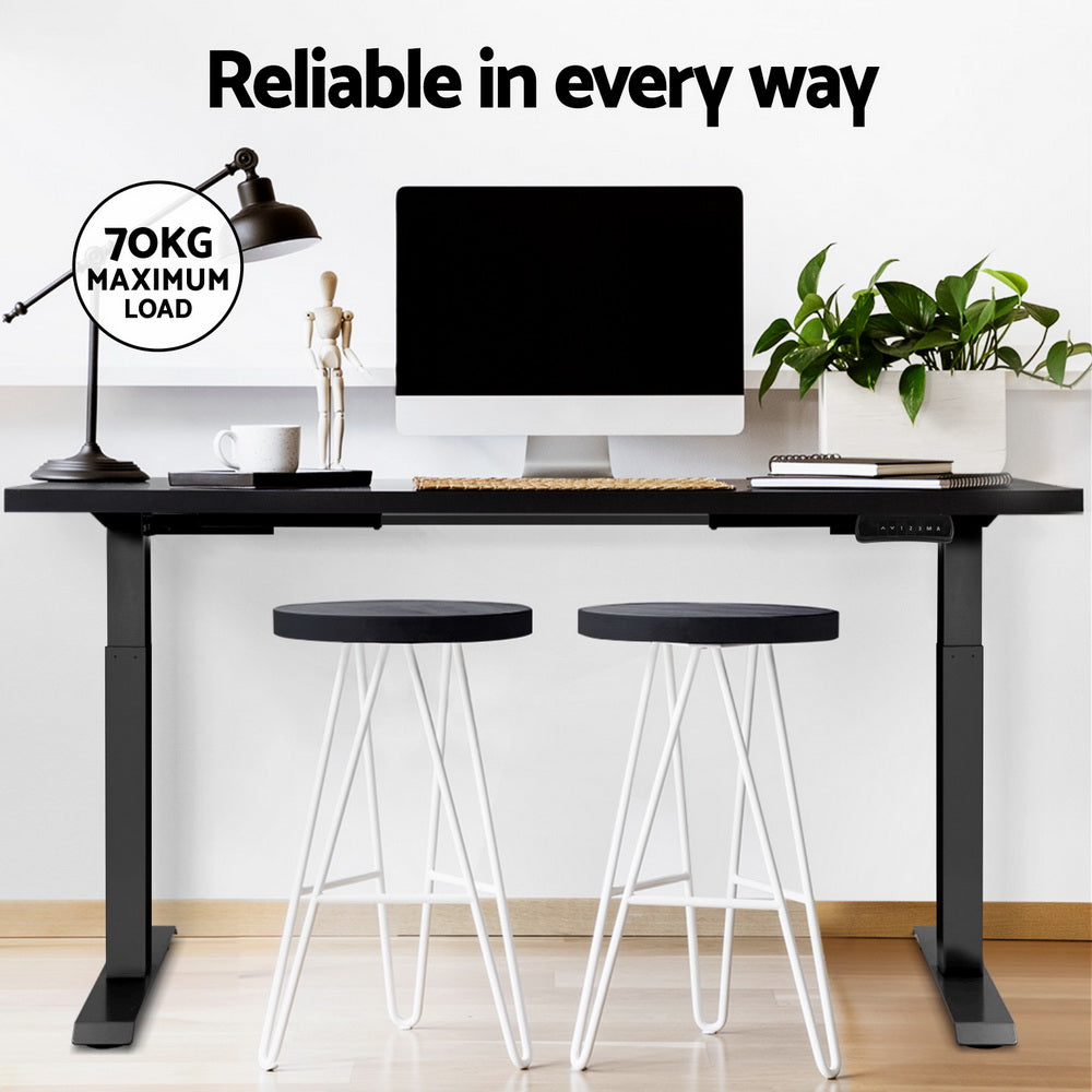 Artiss Standing Desk Motorised Dual Motor Black 140CM 6