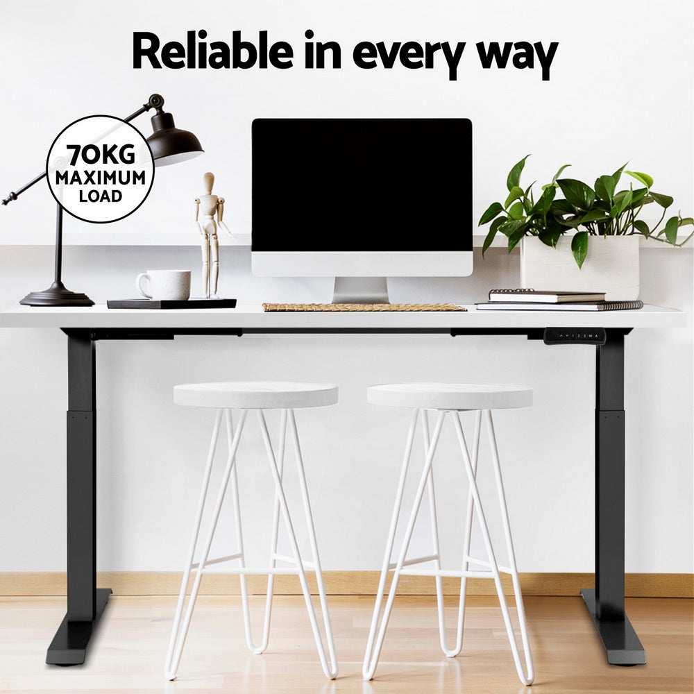 Artiss Standing Desk Motorised Dual Motor White 140CM 6