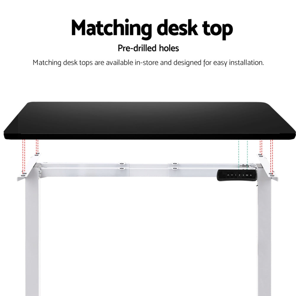 Artiss Standing Desk Frame Only Dual Motor Motorised White 6