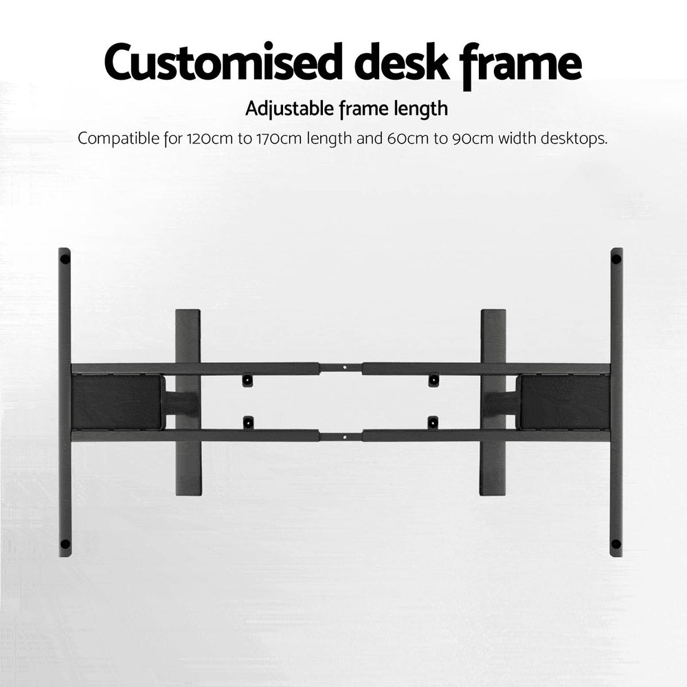 Artiss Standing Desk Frame Only Dual Motor Motorised Adjustable 125KG Load Black 5