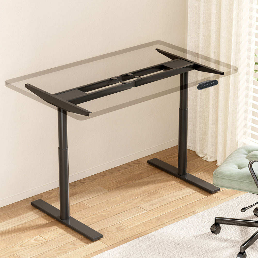 Artiss Standing Desk Frame Only Dual Motor Motorised Adjustable 125KG Load Black 7