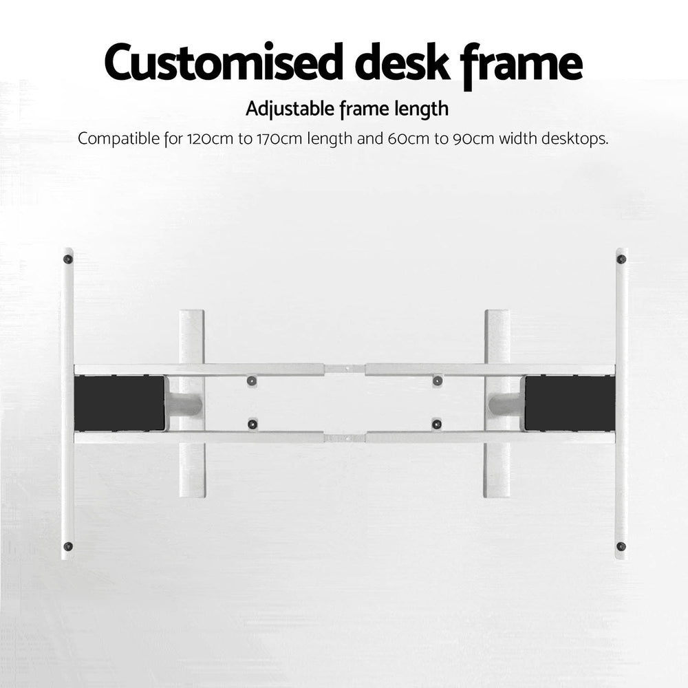 Artiss Standing Desk Frame Only Dual Motor Motorised Adjustable 125KG Load White 5