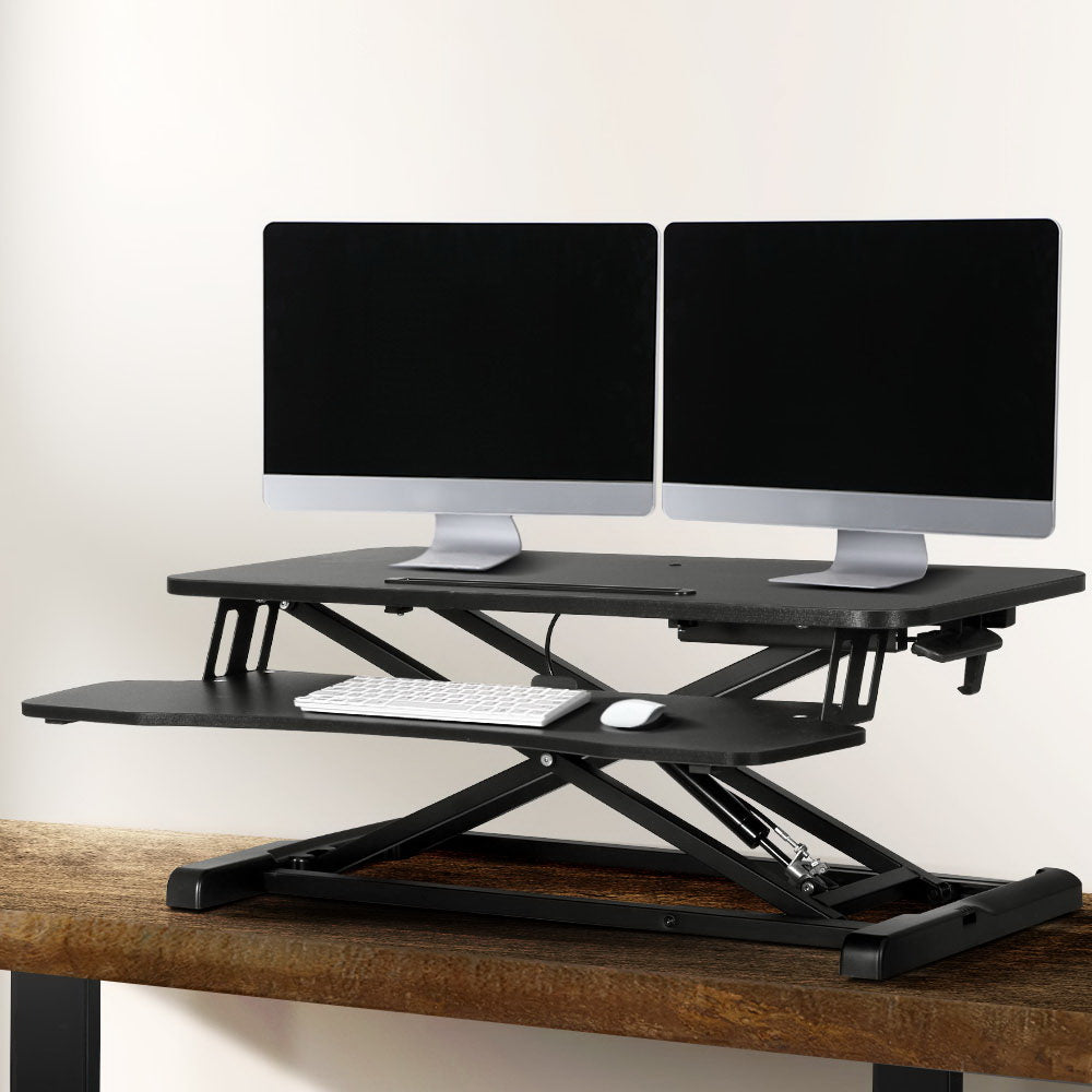 Artiss Standing Desk Riser Height Adjustable Black 80CM 8