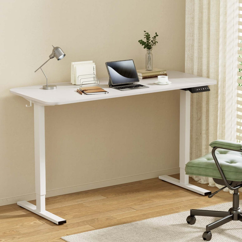 Artiss Electric Standing Desk 140cm Adjustable Height Motorised Home Office Desk White 7