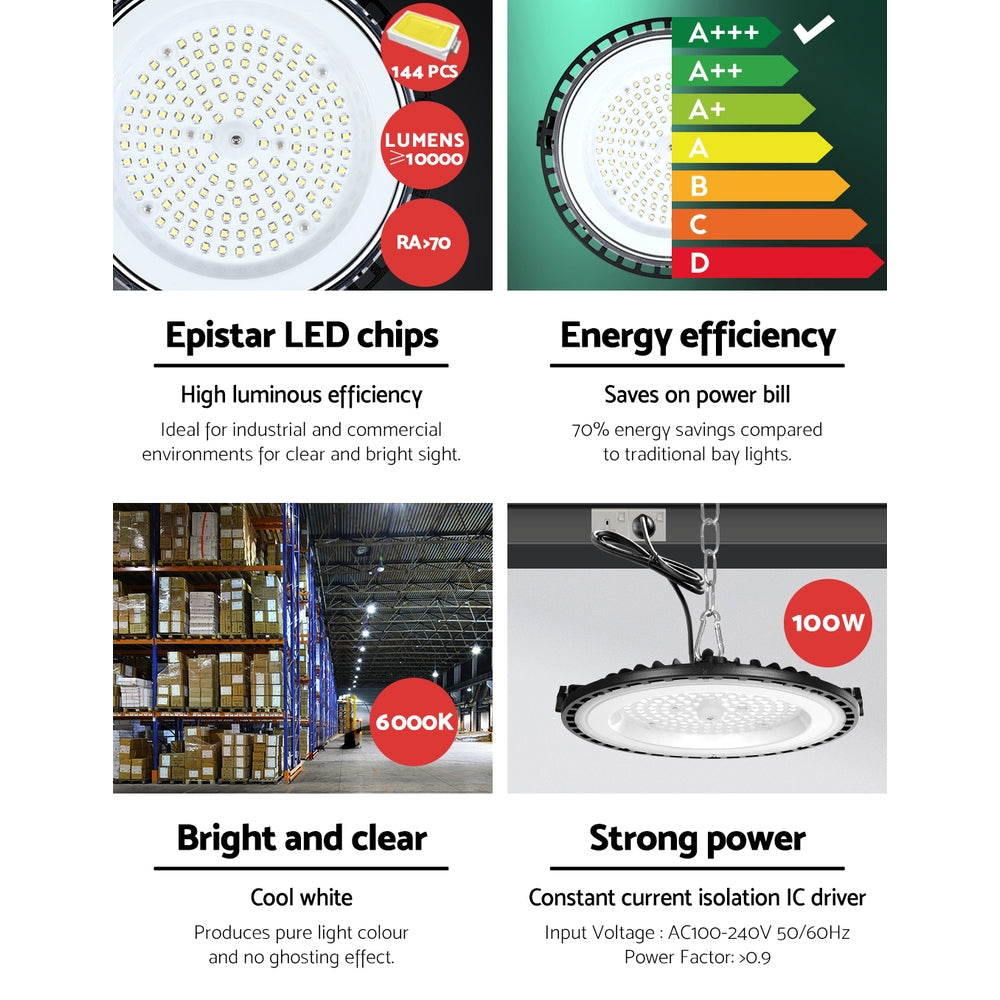 Leier High Bay Light LED 100W Industrial Lamp Workshop Warehouse Factory Lights 5