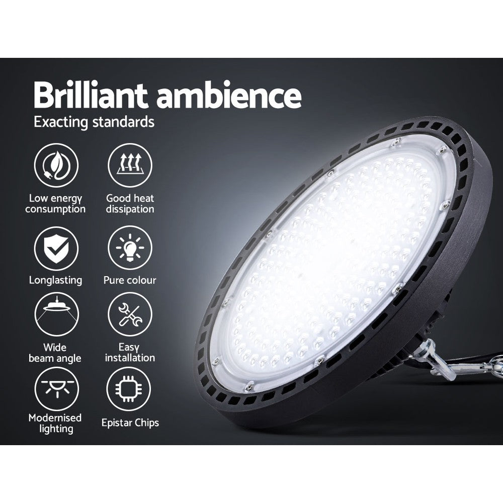 Leier LED High Bay Lights 100W UFO Industrial Workshop Warehouse Factory Lamp 4