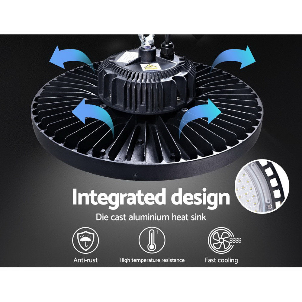 Leier LED High Bay Lights 200W UFO Industrial Workshop Warehouse Factory Lamp 6