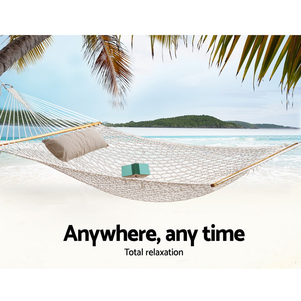 Gardeon Hammock Bed Outdoor Chair Camping Hanging Hammocks Mesh 2 Person 3