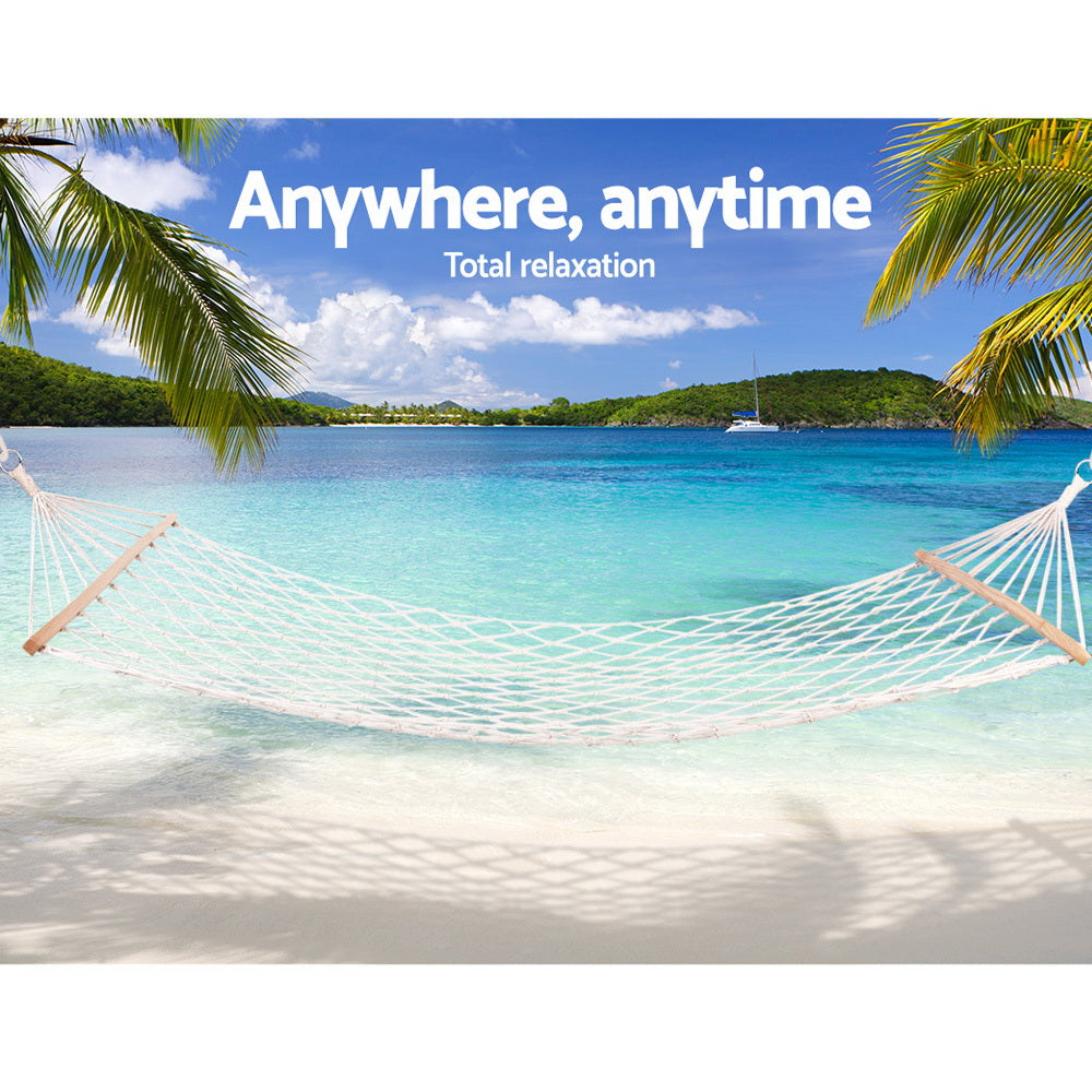 Gardeon Hammock Bed Outdoor Chair Camping Hammocks Hanging Mesh 3