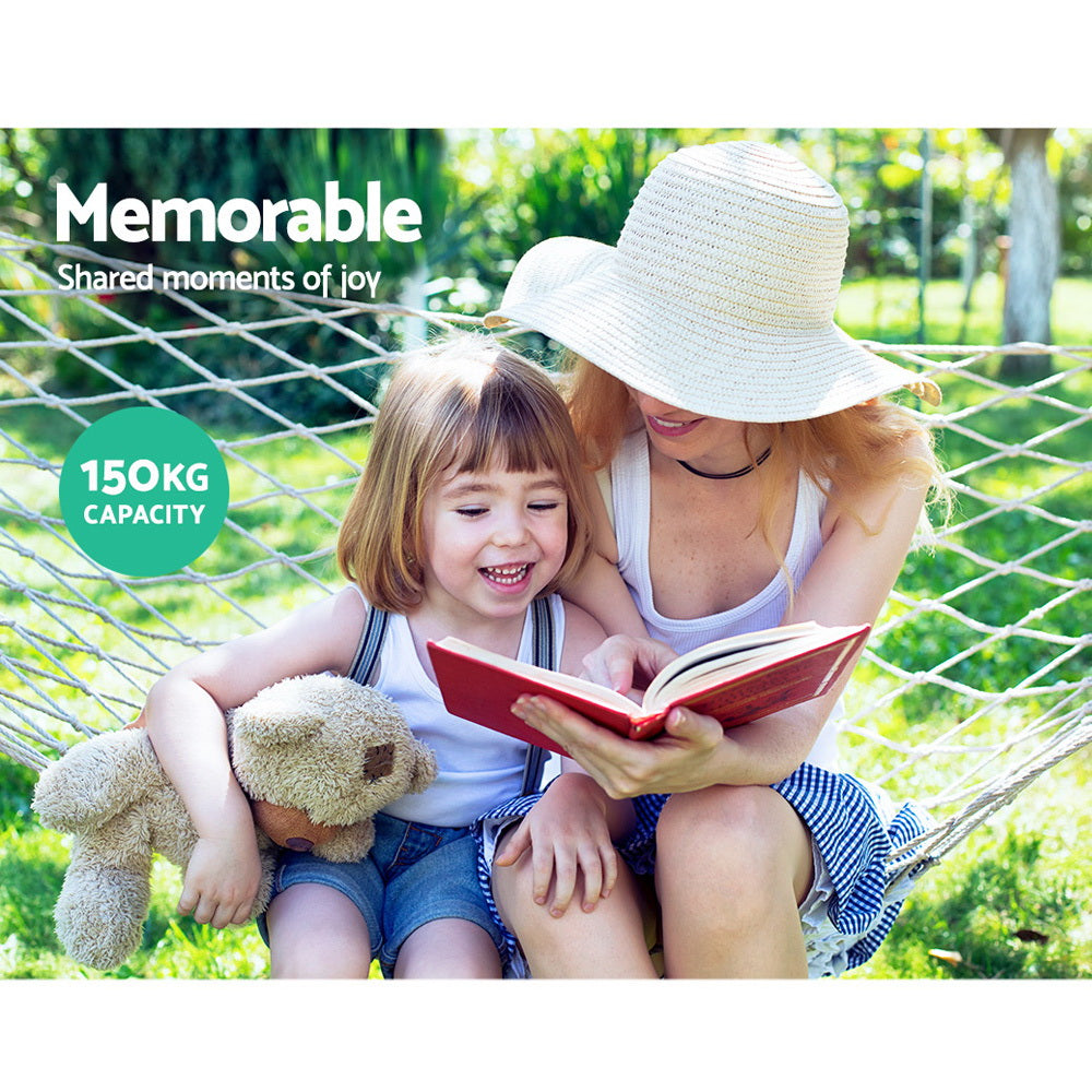 Gardeon Hammock Bed Outdoor Chair Camping Hammocks Hanging Mesh 4