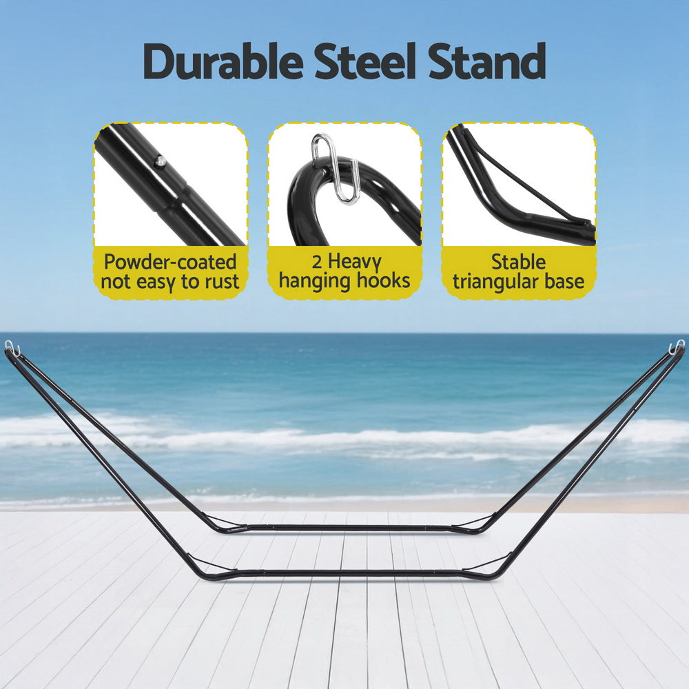 Gardeon Hammock Bed Stand Steel Frame Outdoor Garden 4
