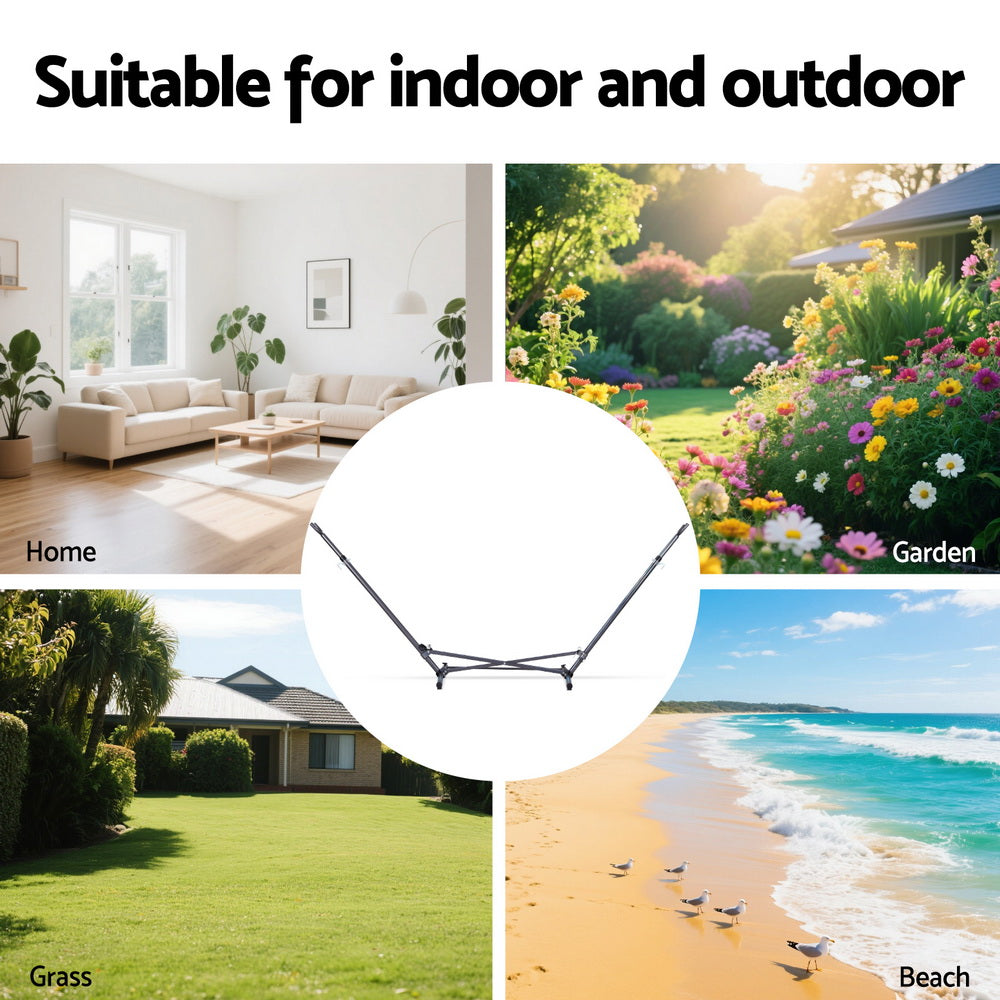 Gardeon Hammock Bed Stand Steel Frame Outdoor Indoor 6