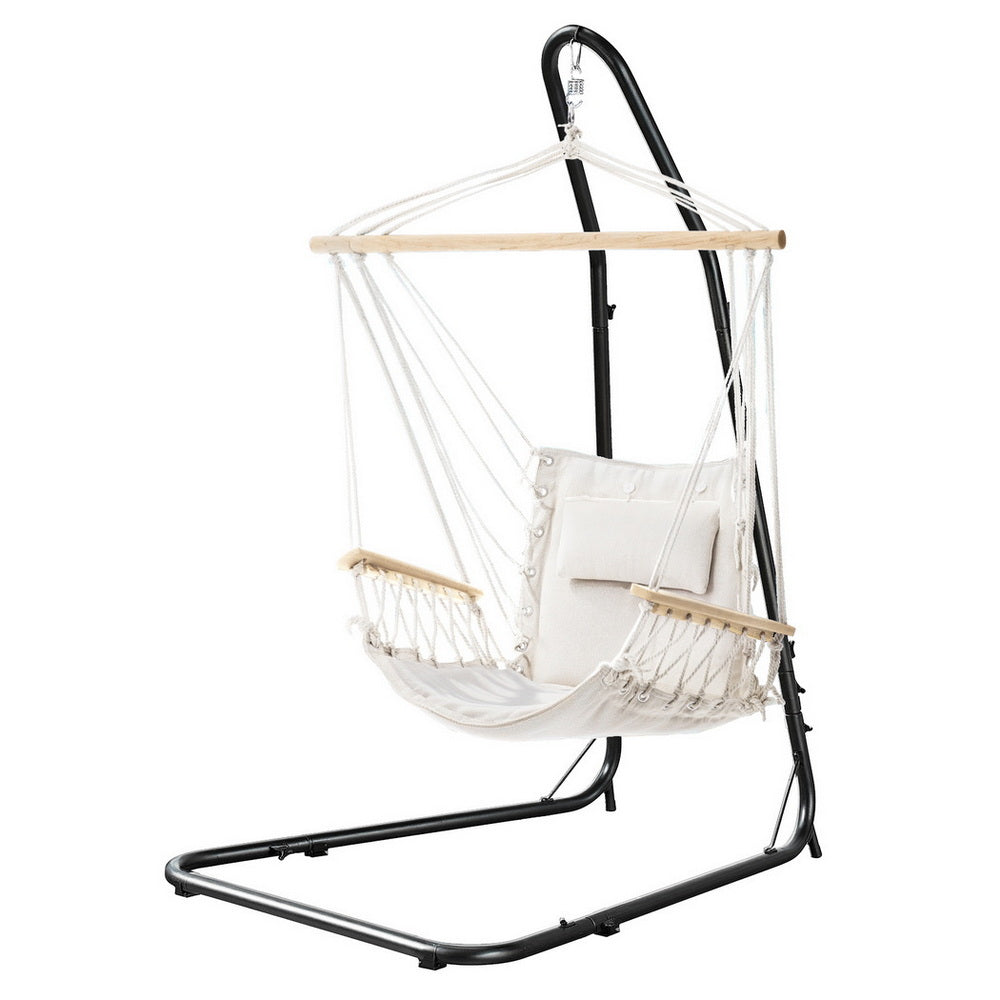 Gardeon Hammock Chair with Heavy Duty Steel Stand 3