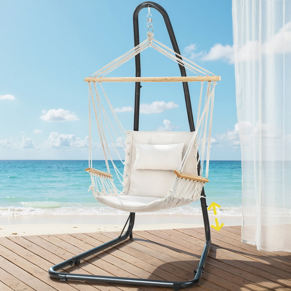 Gardeon Hammock Chair with Heavy Duty Steel Stand 7