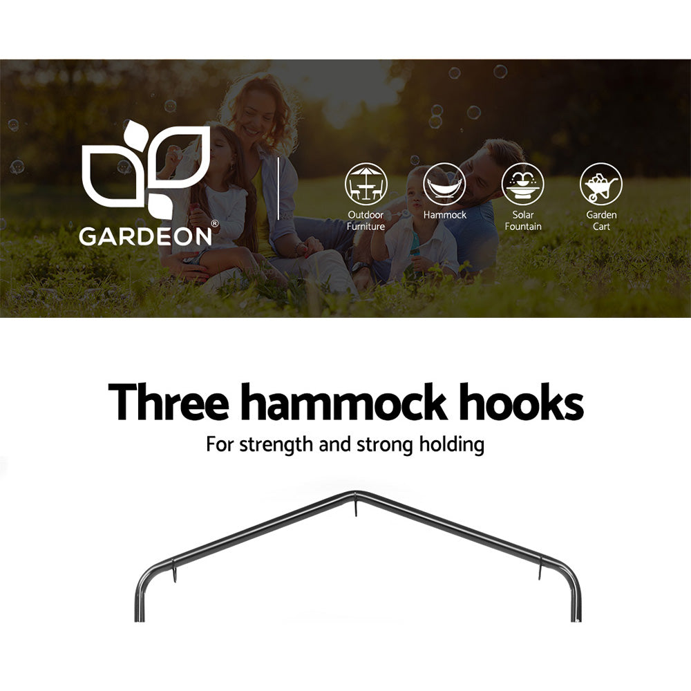 Gardeon Outdoor Hammock Chair with Stand Swing Hanging Hammock Garden Cream 4