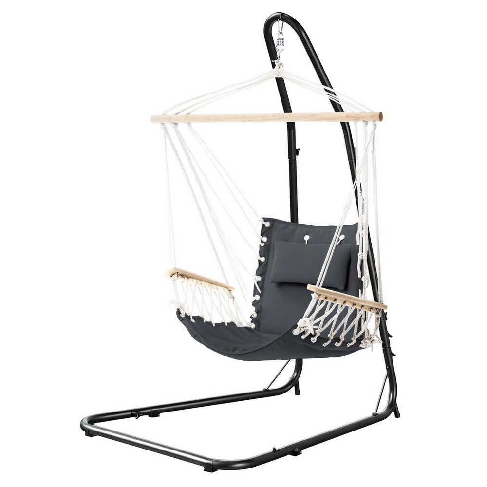 Gardeon Hammock Chair with Heavy Duty Steel Stand 3
