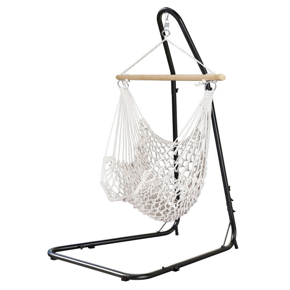 Gardeon Hammock Hanging Chair with Heavy Duty Steel Stand 3