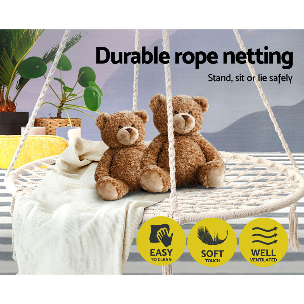 Gardeon Hammock Chair Outdoor Tree Swing Nest Web Hanging Seat 100cm 5