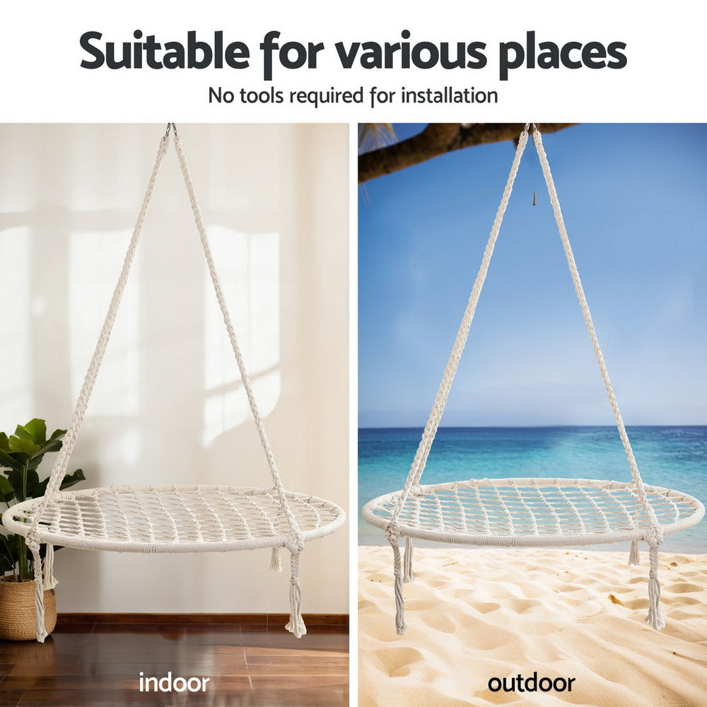 Gardeon Hammock Hanging Chair with Steel Stand 4
