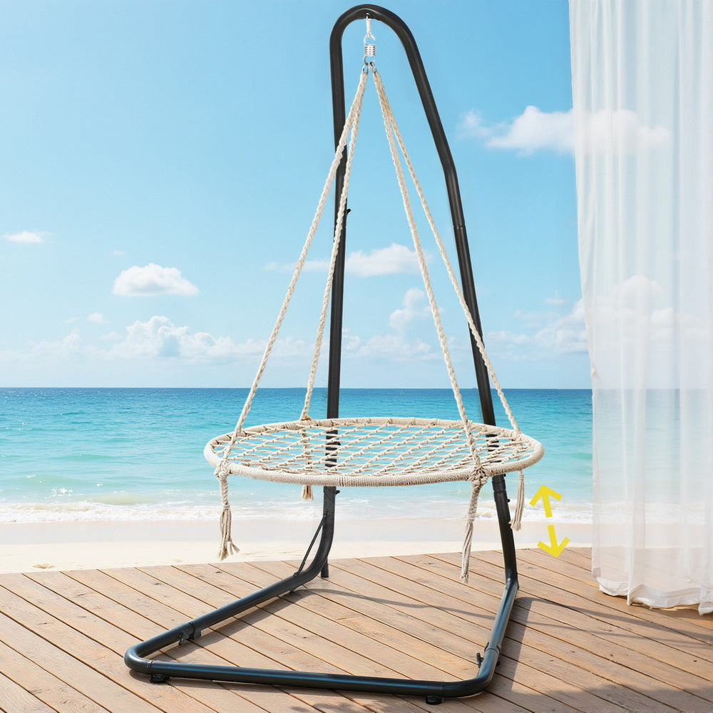 Gardeon Hammock Hanging Chair with Steel Stand 7