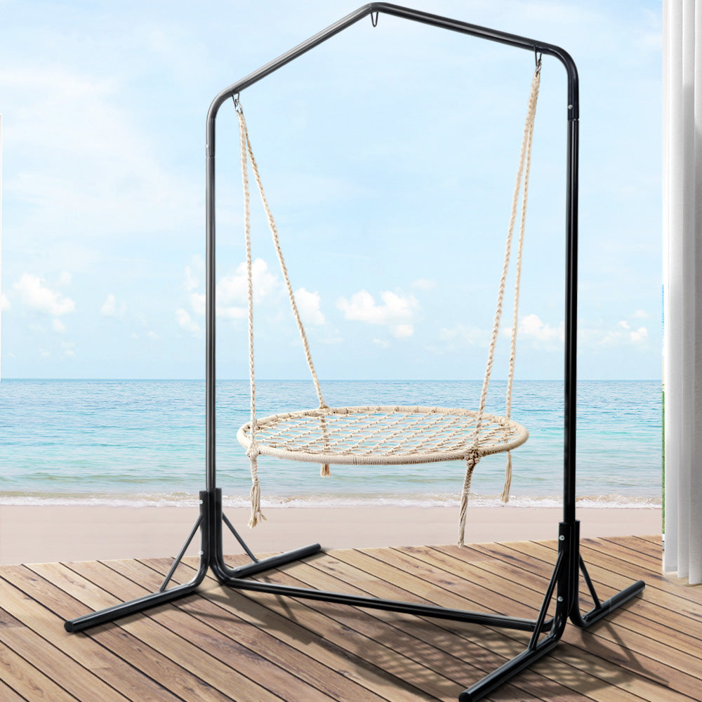 Gardeon Hammock Chair with Stand Nest Web Outdoor Swing 100cm 8