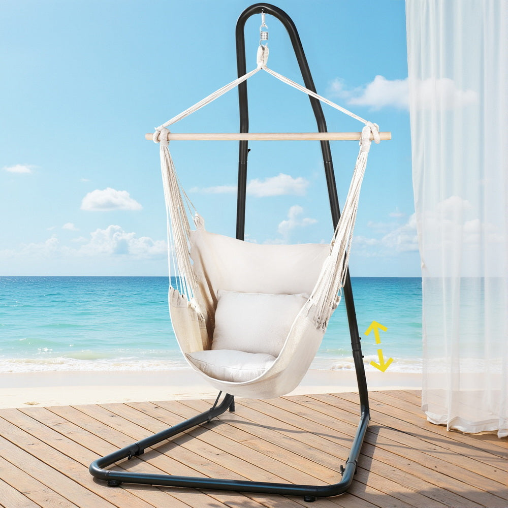 Gardeon Hammock Chair with Heavy Duty Steel Stand 7