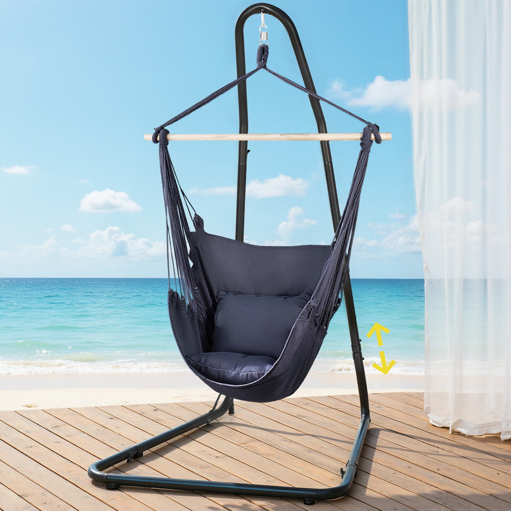 Gardeon Hammock Chair with Heavy Duty Steel Stand 7