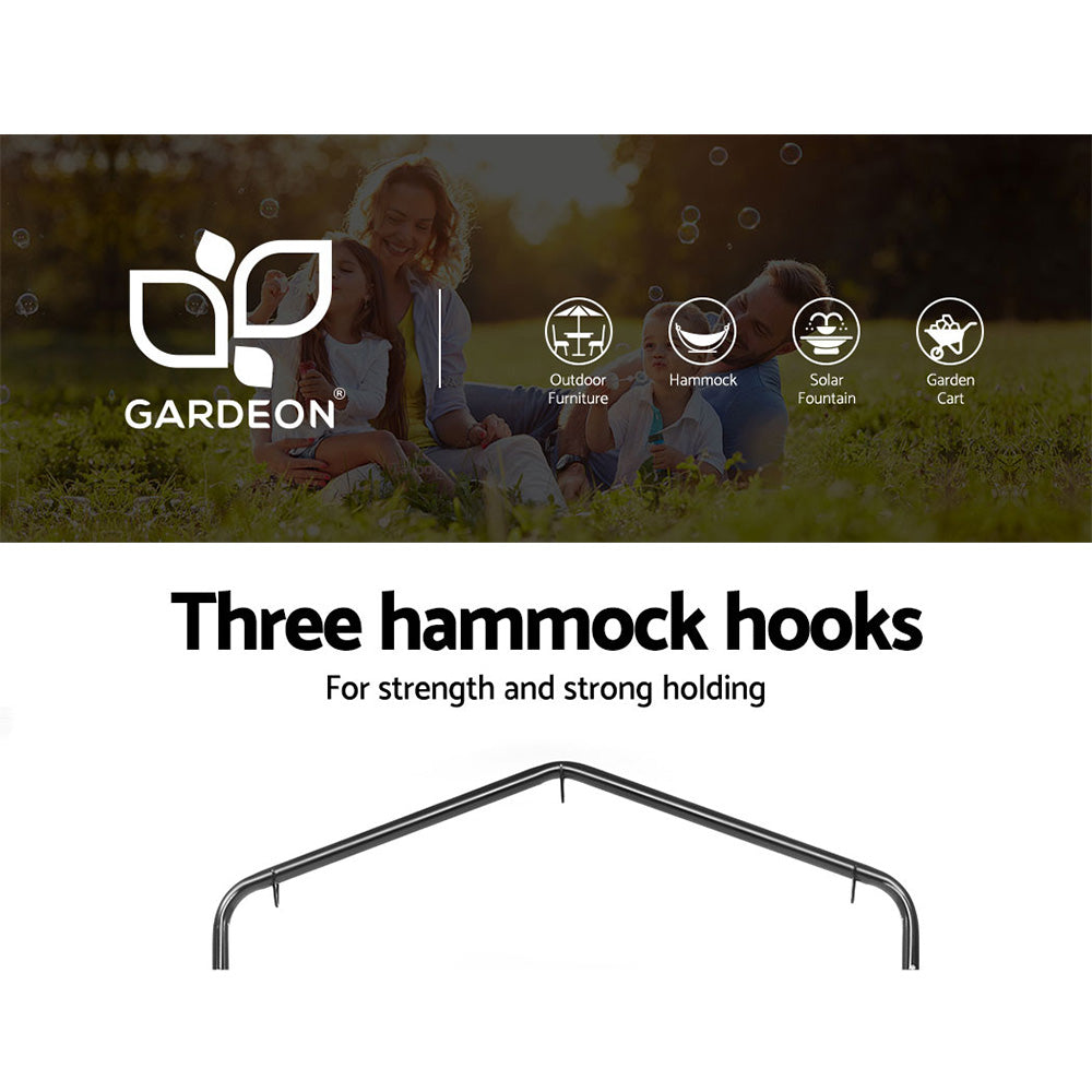 Gardeon Outdoor Hammock Chair with Stand Swing Hanging Hammock with Pillow Grey 4