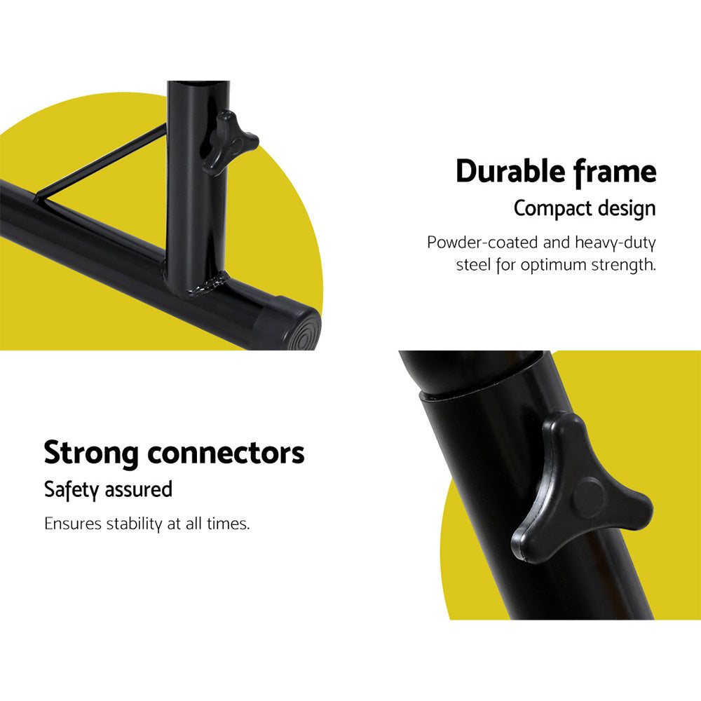 Gardeon Hammock Chair Outdoor Camping Hanging with Steel Stand Grey 6