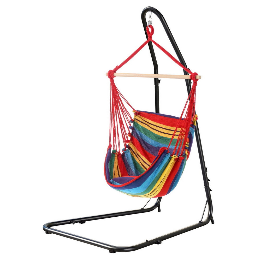 Gardeon Hammock Chair with Heavy Duty Steel Stand 3
