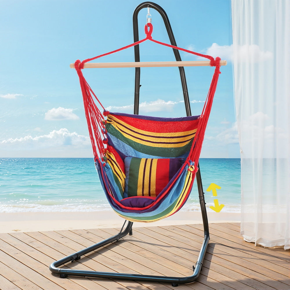 Gardeon Hammock Chair with Heavy Duty Steel Stand 7