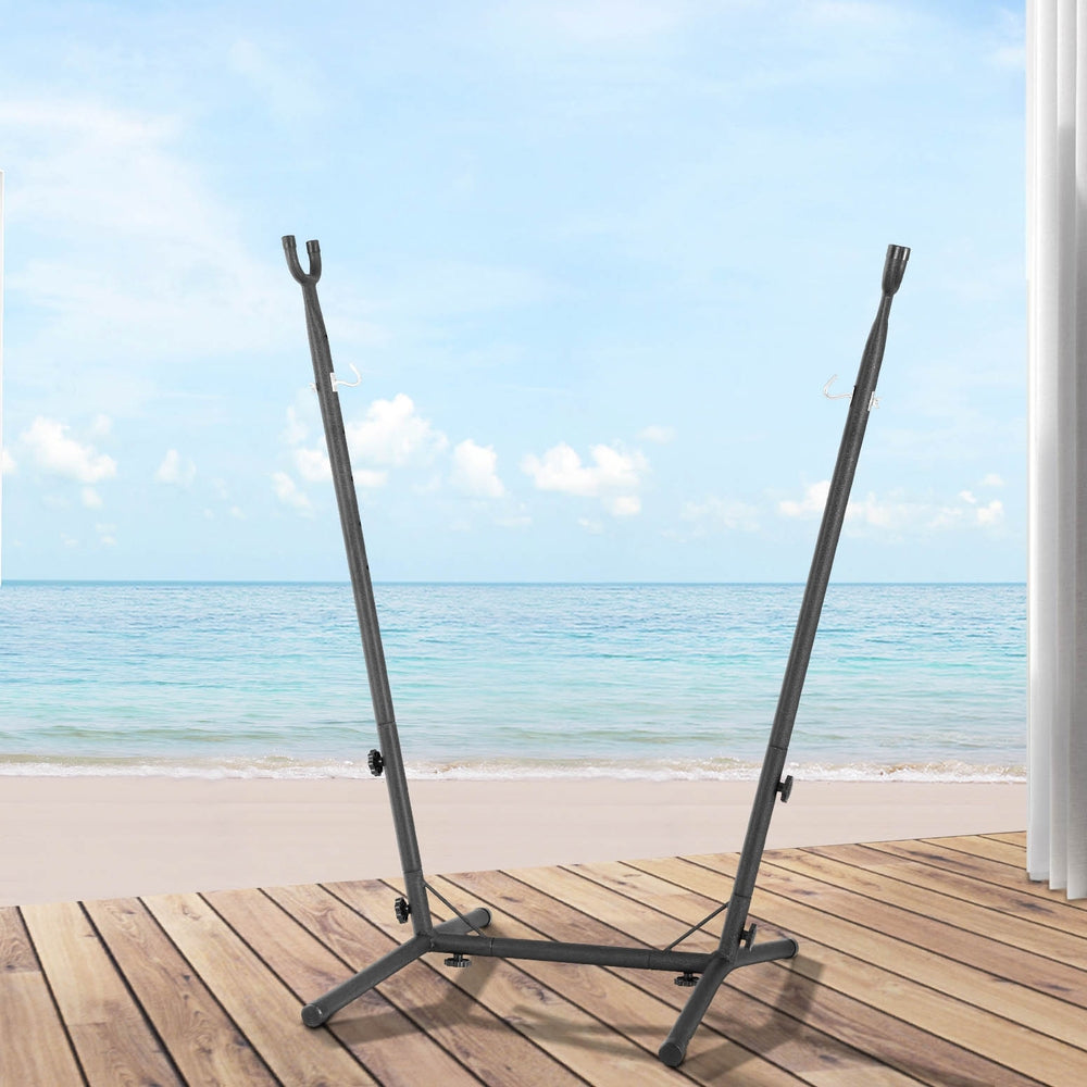 Gardeon Hammock Chair Stand Metal Frame Black 7
