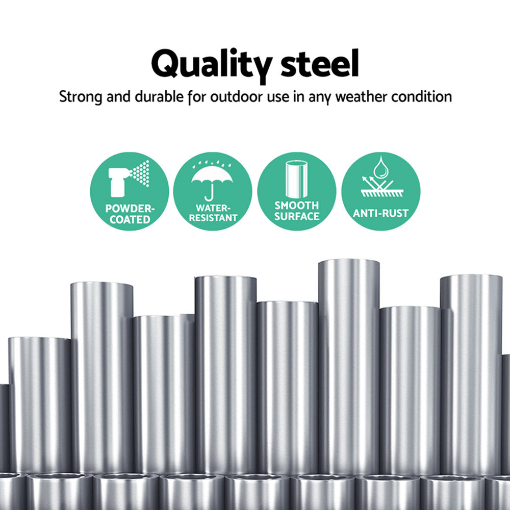 Gardeon Hammock Chair Steel Stand 2 Person Double Outdoor Heavy Duty 200KG 5