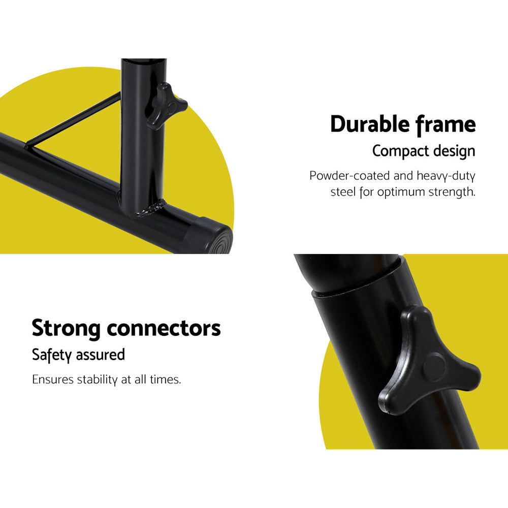 Gardeon Hammock Chair with Steel Stand Macrame Outdoor Swinging Cream 6