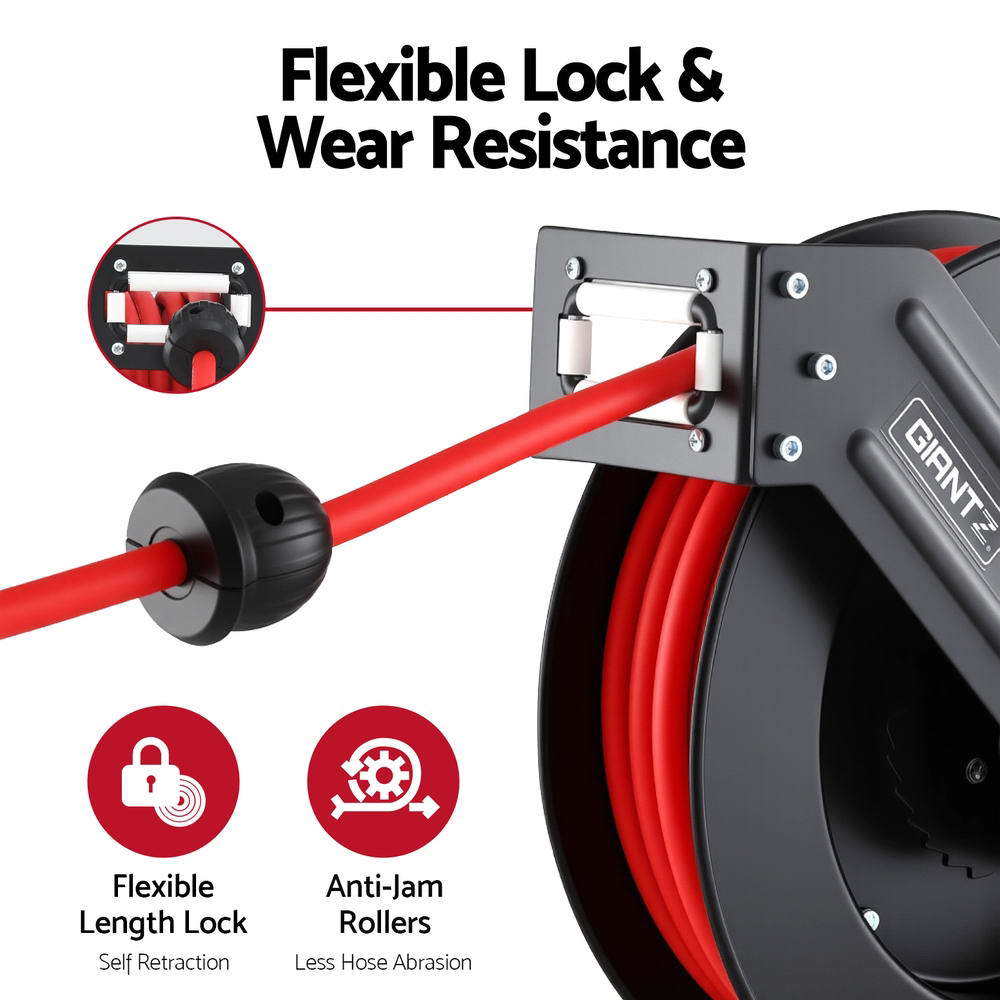 Giantz Air Hose Reel 3/8 IN x 15m Retractable Air Hose 300PSI 5